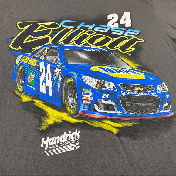 NASCAR Chase Elliott Mens T Shirt XL Gray NAPA #24 Short Sleeve Crew Neck Cotton - Picture 2 of 10